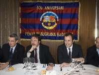 Rosell with supporters clubs in Badalona and Terrassa