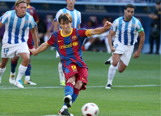 Bojan, anotant el seu últim gol amb la samarreta del Barça       Foto: Arxiu FCB