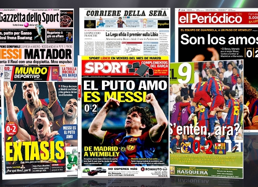 La premsa mundial lloa el futbol del Bara i Leo Messi