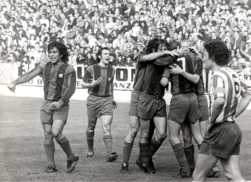 Conquista de la Liga 1973/74. Fotos: Archivo FCB.