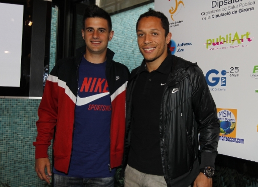 Adriano, amb Javi Márquez. Foto: Miguel Ruiz (FCB).