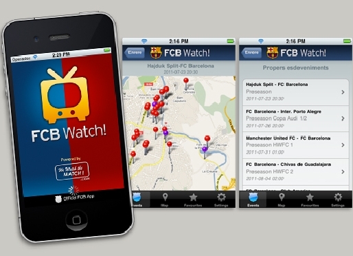 La nueva aplicacin FCB Watch.