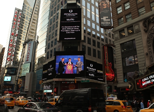 Los valores del Bara, en Times Square