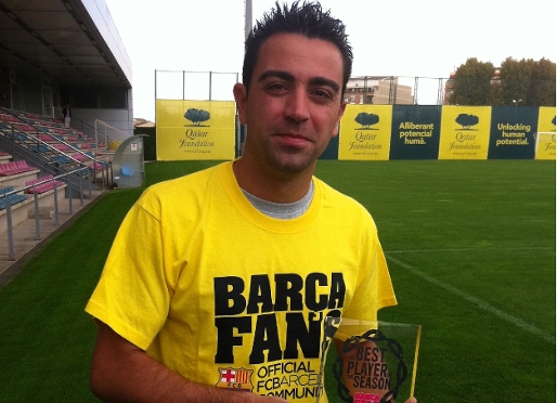 Xavi Hernández, mejor jugador de la pasada temporada según los Barça Fans