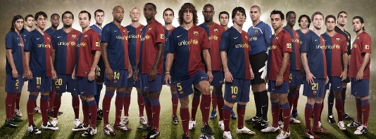 Squad FC Barcelona 2008/2009 