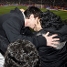 Messi y Maradona, respectivos jugador y seleccionador de la seleccin argentina, se saludan.