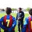 Un equipo del FCB Jniors Lujn escuchando las rdenes del entrenador.