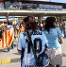 Aficionados de Argentina, en la esplanada del Camp Nou.