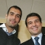 Guardiola y Laporta, una vez firmado el contrato.