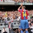 La tribuna del Camp Nou, plena per veure Henry amb la samarreta blaugrana per primer cop.