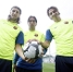 Un cop superada la cita a Mònaco, tots tres fitxatges van poder-se fer la foto com a jugadors del Barça. Foto: Arxiu FCB