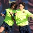 Puyol e Ibrahimovic, en un ejercicio. (Foto: Miguel Ruiz - FCB)